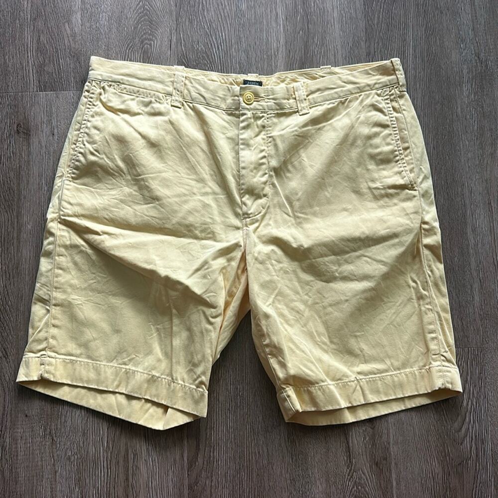 J.Crew Stanton Chino Shorts Pale Yellow Size 36 Preppy